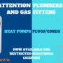 Plumbers Gasfitters have further extensions for the restricted electrical licences